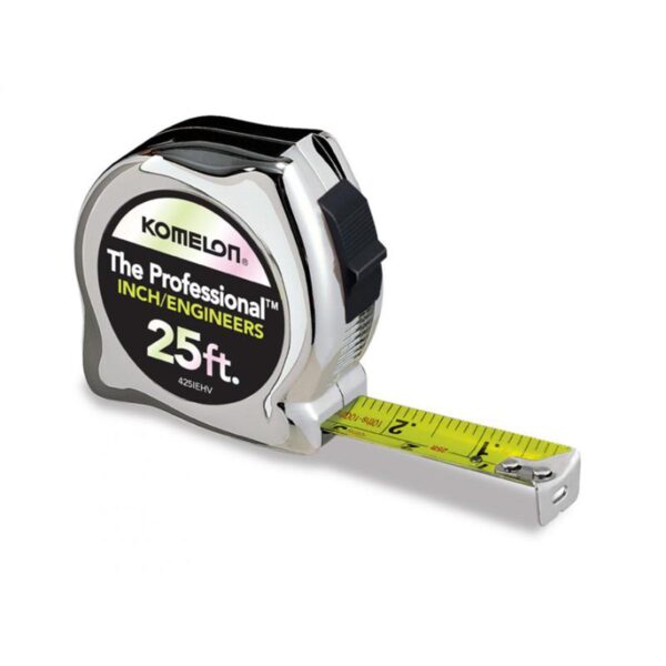 Komelon 25ft Professional Chrome Inches/Engineering